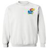 CornBorn Kansas Jayhawks Apparel Men Sweatshirt - Crewneck Kansas Primary Logo - White - XL view 1