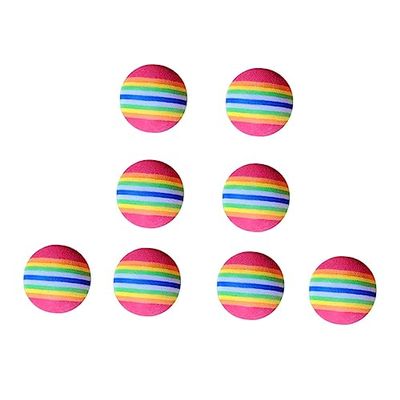 BESPORTBLE 8pcs Rainbow Eva Practice Balls Set for Indoor Training Soft and Lightweight Golf Training Aid Safe for Home Use