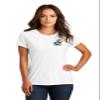 CornBorn University of Kansas Tee Shirt - Women's Premium Tri-Blend Kansas Primary Logo - White - Small view 1