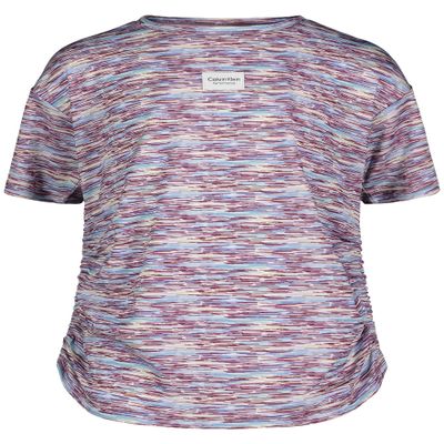 Calvin Klein Girls' Short Sleeve Performance T-Shirt, Crew-Neck Neckline & Logo Detailing, Misty Lilac, 16