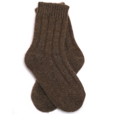 Zaya KIDS Pure Wool Socks - Dye-Free Organic Mongolian Sheep Wool - Soft, Cozy Small Kids Cold-Weather Essentials (US, Age, 5 Years, 6 Years, Choco brown)