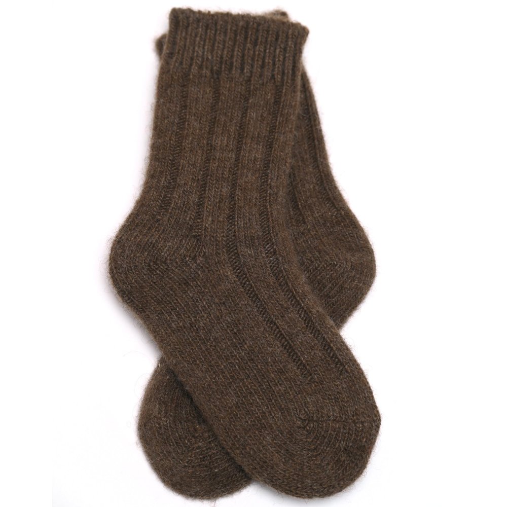 Zaya KIDS Pure Wool Socks - Dye-Free Organic Mongolian Sheep Wool - Soft, Cozy Small Kids Cold-Weather Essentials (US, Age, 5 Years, 6 Years, Choco brown)