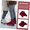 BESPORTBLE 1pair Comfortable Boot Covers for Ice and Roller Skates Elastic Protection Easy to Use Portable Design Wine for Figure Skating Performance and Practice view 2