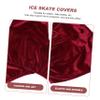 BESPORTBLE 1pair Comfortable Boot Covers for Ice and Roller Skates Elastic Protection Easy to Use Portable Design Wine for Figure Skating Performance and Practice view 3