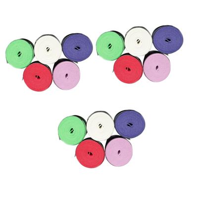 BESPORTBLE 15pcs Non- Badminton Racket Sweatbands Moisture Absorbent Overgrip Tape for Tennis Squash Bike Handlebars Mixed Colors for Enhanced Performance