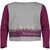Calvin Klein Girls' Performance Long Sleeve Sport T-Shirt, Grey Barred, 8-10 view 1