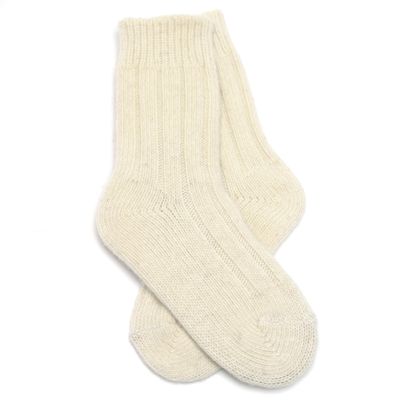 Zaya KIDS Pure Wool Socks - Dye-Free Organic Mongolian Sheep Wool - Soft, Cozy Small Kids Cold-Weather Essentials (US, Age, 5 Years, 6 Years, Milky white)