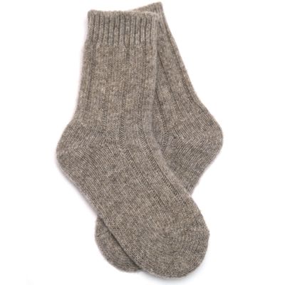 Zaya KIDS Pure Wool Socks - Dye-Free Organic Mongolian Sheep Wool - Soft, Cozy Small Kids Cold-Weather Essentials (US, Age, 5 Years, 6 Years, Taupe)