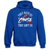 Xtreme Apparrel New York - They Hate Us 'Cause They Ain't Us Men's Hoodie Sweatshirt for Football Fans (Royal Hoodie, 2XL) view 1