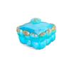 Jewelry Box, Gift for Women, Girls, Teens, RESIN JEWELRY BOX, Trinket Storage Container for Rings, Earring, Necklace, Bracelet (Blue) view 1