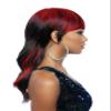 Mane Concept Red Carpet Synthetic Short Cut Full Wig - RCP1083 MULLET 2 (1B), 1B Off Black view 2