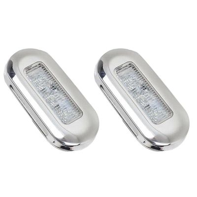 RAGBUSCLE 2-Pack Courtesy Interior Deck Light Navigation for Transom Stern Cabin Lighting, Waterproof Boat Marine White LED Lights, Boat Interior Deck Courtesy Light for Fishing Kayak Yacht Sailboat