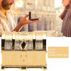 Xcello Golden Retro Treasure Chest Jewelry Box, European Pirate view 2