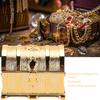 Xcello Golden Retro Treasure Chest Jewelry Box, European Pirate view 3