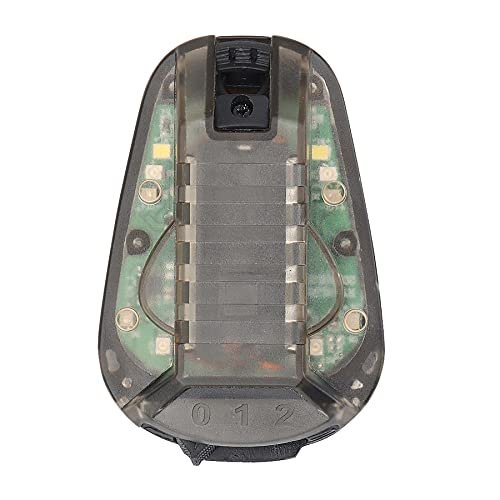 ALOEU Helmet Survival Beacon Light Helmet Strobe Light Survival Safety IR Flashlight Waterproof Signal Light with Tape D, Gray Black