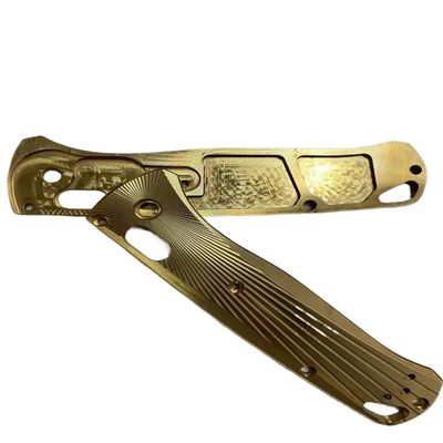 1 Pair Custom Brass Scales Handle Fits for Benchmade Bugout 535, Handle Patch Accessories