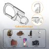 Ahiller 3" Carabiner Keychain Clip, Rugged Alloy Double Lock Design - Tungsten Steel Spike - Multi Tool Caribina, Small Key Ring Clip for Camping Hiking Fishing Outdoor Survival [Silver-2P] view 3