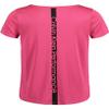 Calvin Klein Girls' Short Sleeve Performance T-Shirt, Crew-Neck Neckline & Logo Detailing, Pink Glo Mesh, 8-10 view 2