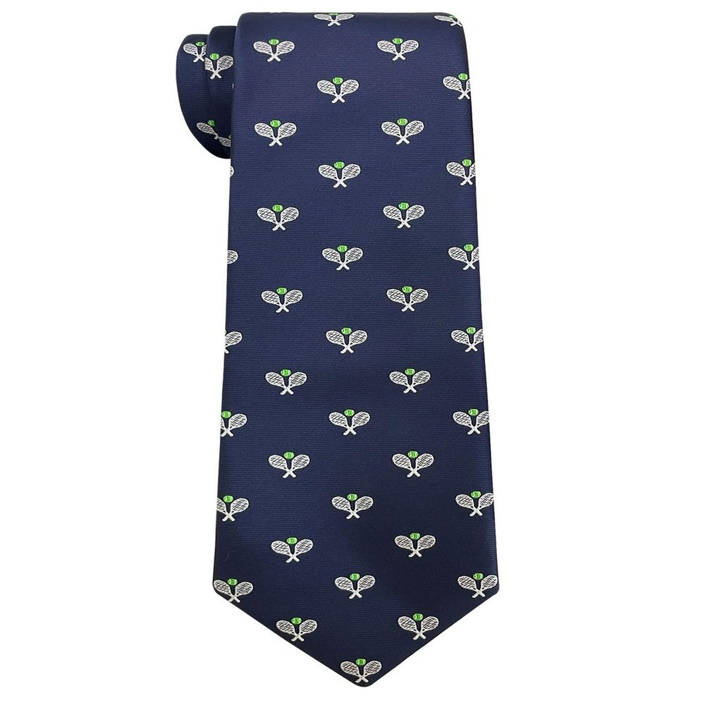 Retreez Tennis Ties for Boys | Tennis Neckties For Kids | Formal and Casual Tie | Birthday Gift For Boys | 8-10 years Boy's Tie - Navy Blue
