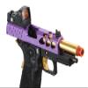 Lancer Tactical STRYK Hi-Capa 4.3 Gas Blowback Airsoft Pistol with Red Dot Mini Sight (Black/Purple) view 3