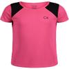 Calvin Klein Girls' Short Sleeve Performance T-Shirt, Crew-Neck Neckline & Logo Detailing, Pink Glo Mesh, 7 view 1