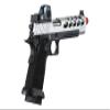 Lancer Tactical STRYK Hi-Capa 5.1 Gas Blowback Airsoft Pistol with Red Dot Mini Sight (Black & Silver) view 1