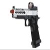 Lancer Tactical STRYK Hi-Capa 5.1 Gas Blowback Airsoft Pistol with Red Dot Mini Sight (Black & Silver) view 2
