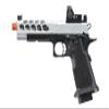 Lancer Tactical STRYK Hi-Capa 5.1 Gas Blowback Airsoft Pistol with Red Dot Mini Sight (Black & Silver) view 3