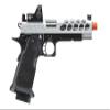 Lancer Tactical STRYK Hi-Capa 5.1 Gas Blowback Airsoft Pistol with Red Dot Mini Sight (Black & Silver) view 4