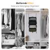 TABITORA Travel Luggage Organizer Hanging Packing Cubes Portable Hanging Shelves Carry on Closet for Suitcase with 2 Hooks,Collapsible(Darkgreen,S) view 2