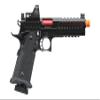 Lancer Tactical Knightshade Hi-Capa Gas Blowback Airsoft Pistol with Red Dot Mini Sight (Black/Red) view 3