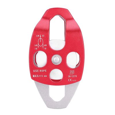 Climbing Pulley, Aluminium Magnesium Alloy Heavy Duty Single Swivel Rope Pulley Block Climbing Safety Equipment for Rock Climbing Mountaineering