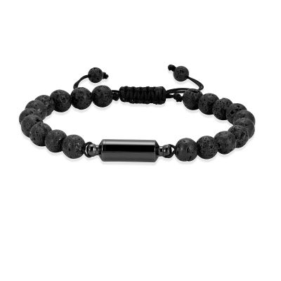 Hearbeingt Modern Stainless Steel Unisex Adult Cremation Urn Bracelet, Medium, HB-B16-LF-B