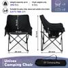 HaSteeL Camping Chair for Adults, Compact Folding Portable Chairs Set with Side Pockets for Outdoors Fishing, Hiking, Backpacking, Picnic, Beach, Travel, Supports to 250lbs, & Storage Bags (Black) view 2