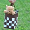 Basket Felt Woven Bike Baskets Handlebar Storage Container Detachable Front Easy Release Riding Pets Carrying Tote Shopping Bag view 3