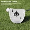 ALOEU Golf Mallet Putter Cover Headcover Magnetic Club Protector Fits for Odyssey 2 Ball Style Putters,RH LH view 2