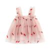 Baby Girl Tutu Dress Lace Short Puff Sleeve Floral Casual Beach Sundress Princess Dresses Summer Clothes (Pink Pineapple, 3-4 Years) view 1