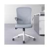 Office Computer Desk Chair Game Office Chair Simple Modern Staff Chair Can Be Rotated with Armrests Backrest Mesh Parlor Negotiation Chair Backrest Office Chair (Color : Gray) view 1