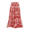 NineFit Basics Women's One Piece Swimsuit Tummy Control Bathing Suit with Beach Cover up Wrap Skirt Two Piece Floral Printed Swimwear, Small, A05_red view 3