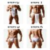 Wayonge Men's Onesie Six Foot Underwear with U-Shaped Pouch Sumo Wrestling Pants and Kimono Underwear (White,XL) view 3