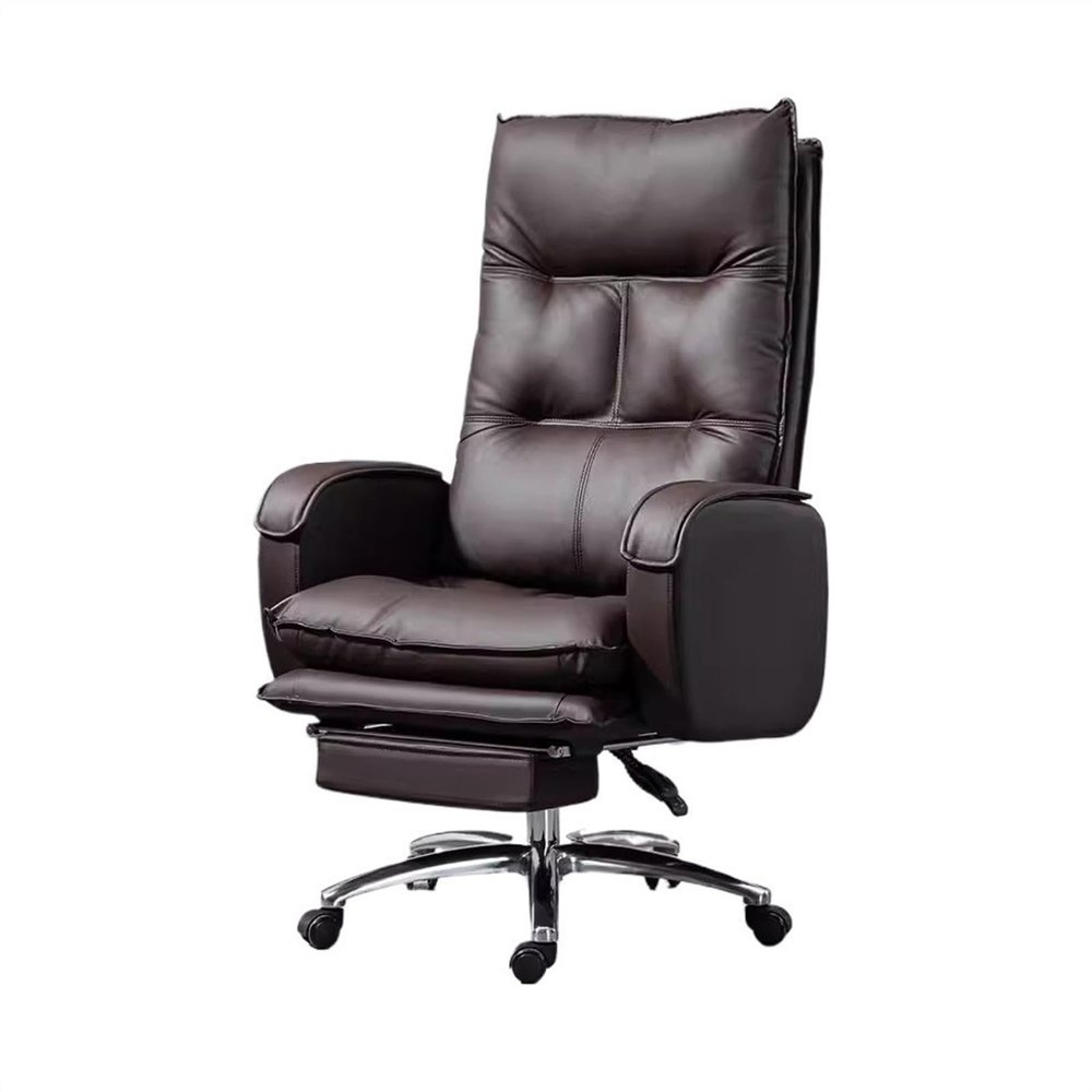 SYRIS Office Computer Desk Chair Game Comfortable Sedentary Office Chair Household Reclining Computer Chair Lazy Sofa Chair Microfiber PU Leather Swivel Chair Backrest Office Chair (Color : C)