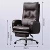 SYRIS Office Computer Desk Chair Game Comfortable Sedentary Office Chair Household Reclining Computer Chair Lazy Sofa Chair Microfiber PU Leather Swivel Chair Backrest Office Chair (Color : C) view 3