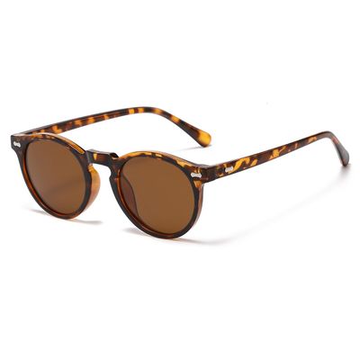 JOVAKIT Vintage Kids Polarized Sunglasses for Girls Boys Age 2-9, Round Sun Glasses for Children UV400 Protection (Tortoise/Brown)