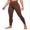 CRZ YOGA Womens Butterluxe High Waisted Yoga Leggings 28" - Double Seamed Buttery Soft Comfy Athletic Gym Workout Pants Coffee Brown Large view 1