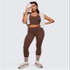 CRZ YOGA Womens Butterluxe High Waisted Yoga Leggings 28" - Double Seamed Buttery Soft Comfy Athletic Gym Workout Pants Coffee Brown Large view 3