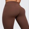 CRZ YOGA Womens Butterluxe High Waisted Yoga Leggings 28" - Double Seamed Buttery Soft Comfy Athletic Gym Workout Pants Coffee Brown Large view 4