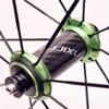 700c Road Bike Wheel Pair Racing Bike Wheels Double Wall Rims 40mm 8-11 Speed Carbon Fibre Wheels Quick Release (Color : Green Hub, Size : 700C) view 4