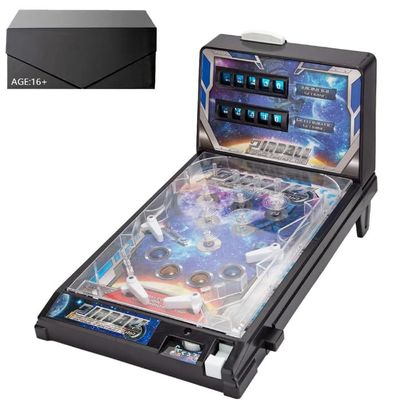 Rasul Mini Pinball Games, Electronic Tabletop Pinball Machine Shooting Toy for Indoor Game Room with Light and Scorekeeper, Desktop Ball Game Retro Nostalgia Arcade Machine for Kids Adults