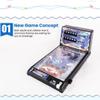 Rasul Mini Pinball Games, Electronic Tabletop Pinball Machine Shooting Toy for Indoor Game Room with Light and Scorekeeper, Desktop Ball Game Retro Nostalgia Arcade Machine for Kids Adults view 2