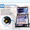 Rasul Mini Pinball Games, Electronic Tabletop Pinball Machine Shooting Toy for Indoor Game Room with Light and Scorekeeper, Desktop Ball Game Retro Nostalgia Arcade Machine for Kids Adults view 4